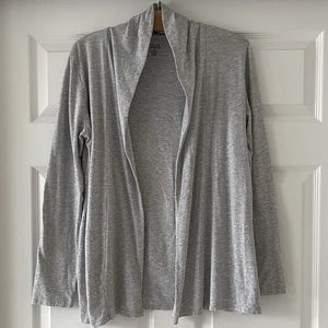 Falls Creek Long Sleeve Open Front Lightweight Gray Sweater M (Women’s)